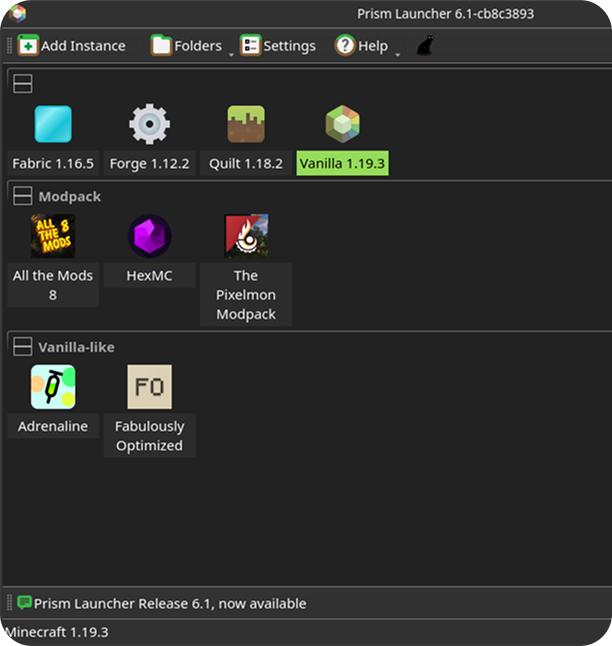 Legacy Launcher Settings
